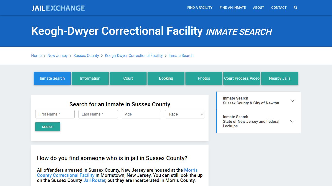 Keogh-Dwyer Correctional Facility Inmate Search - Jail Exchange